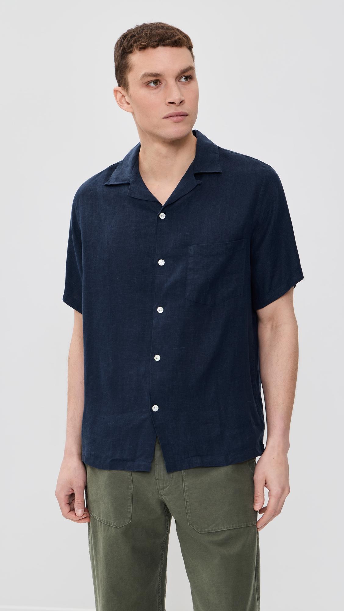 Linen Camp Collar Shirt by PORTUGUESE FLANNEL