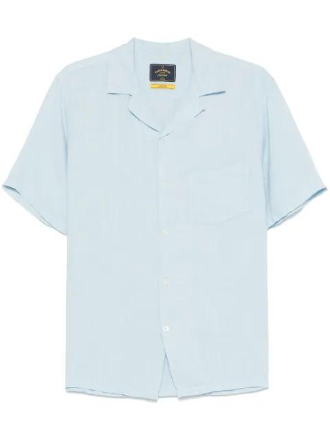 linen camp collar shirt by PORTUGUESE FLANNEL