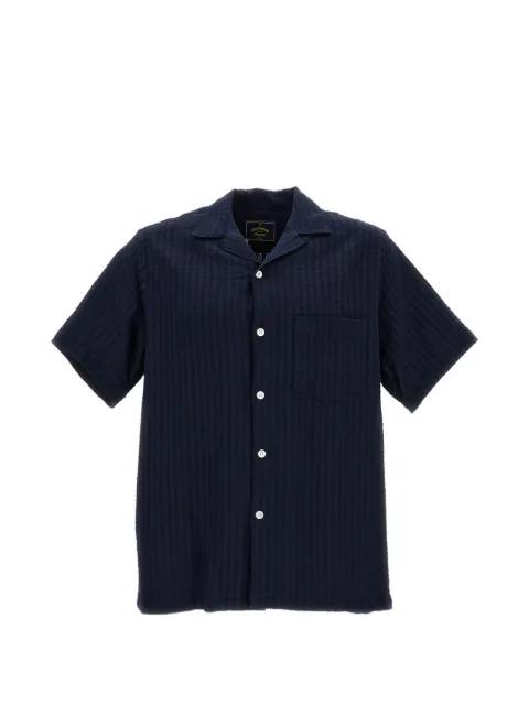 textured-finish short-sleeve shirt by PORTUGUESE FLANNEL