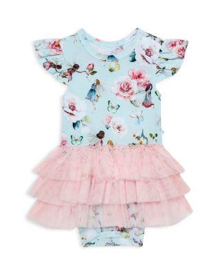 Girls' Melinda Short Sleeve Tulle Skirt Bodysuit - Baby by POSH PEANUT