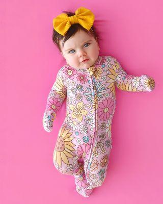 Girls' Presley Convertible One Piece Coverall Footie - Baby by POSH PEANUT