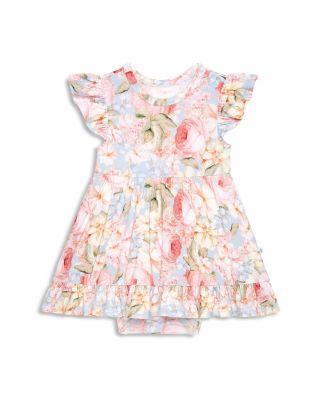 Girls' Rose Dreams Ruffled Twirl Bodysuit Dress - Baby by POSH PEANUT
