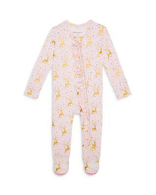 Girls' Ryleigh Full Zip Ruffled Footie Pajamas - Baby by POSH PEANUT