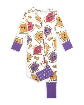 Unisex Peanut Butter Jelly Time Convertible One Piece Jumpsuit Footie - Baby by POSH PEANUT