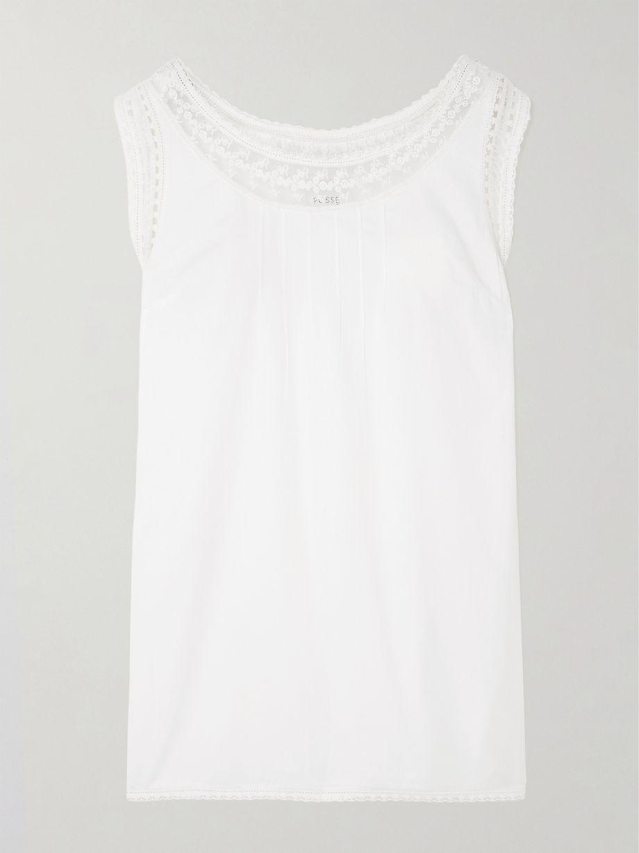 Danielle lace-trimmed cotton mini dress by POSSE