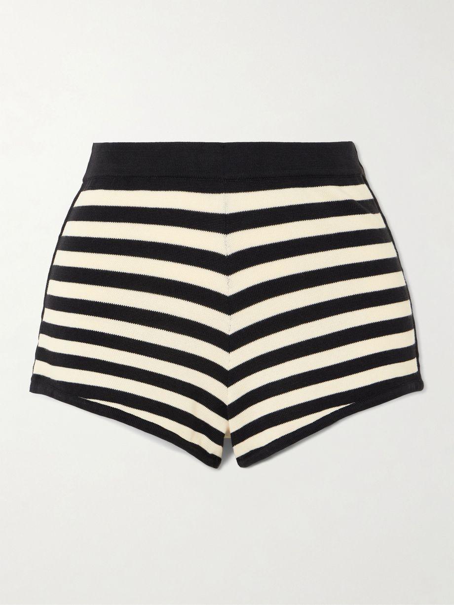 Darcy striped Pima cotton shorts by POSSE