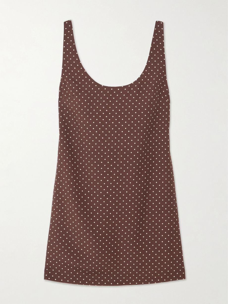 Evie polka-dot TENCEL™ Lyocell mini dress by POSSE
