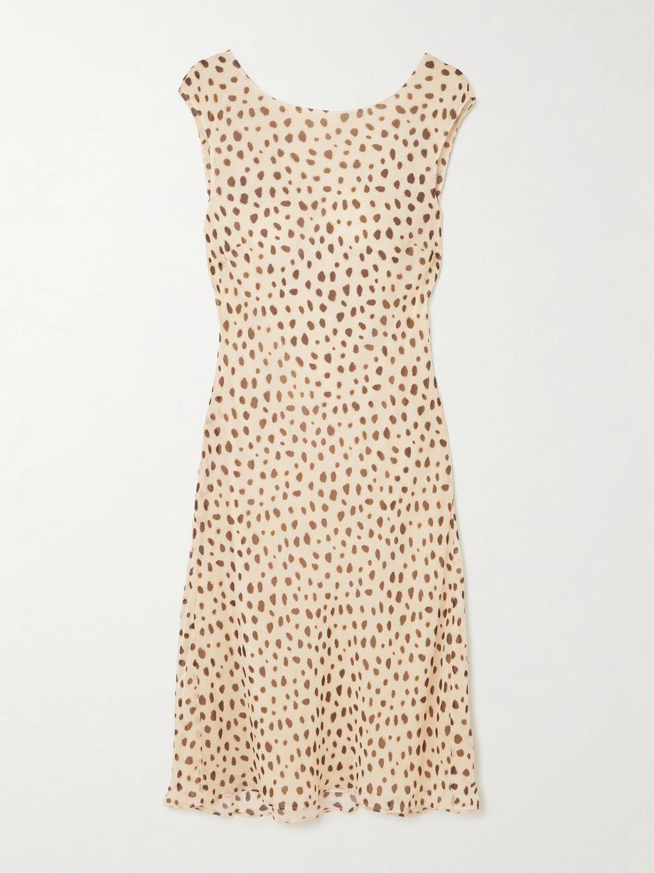 Leo cheetah-print silk-georgette mini dress by POSSE