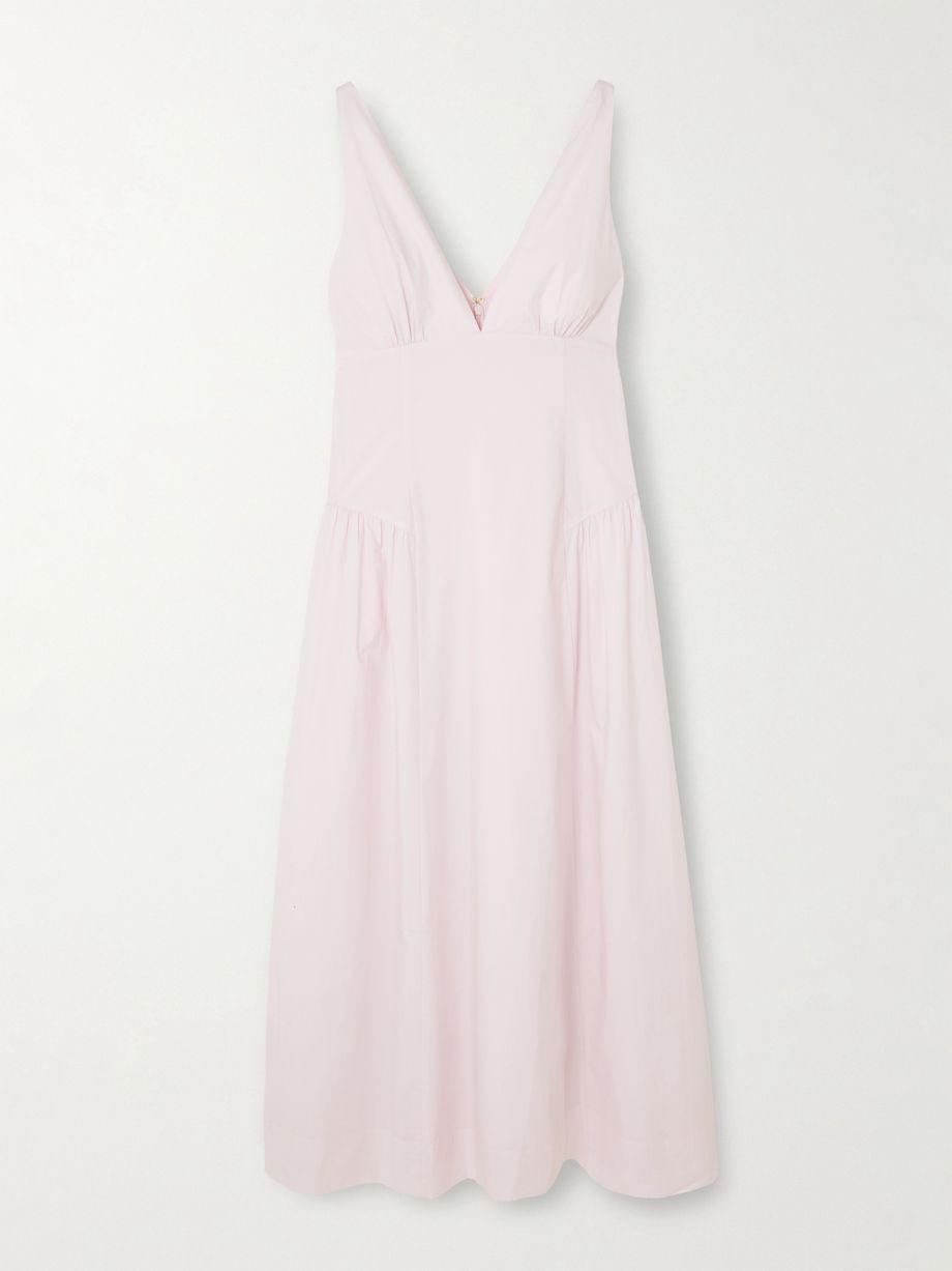 Lindie ruched cotton midi dress by POSSE