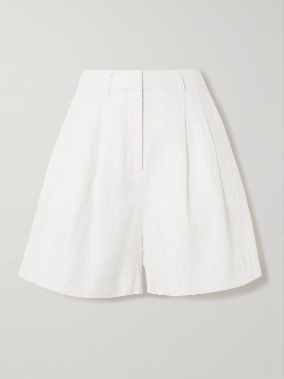 Marchello pleated linen shorts by POSSE