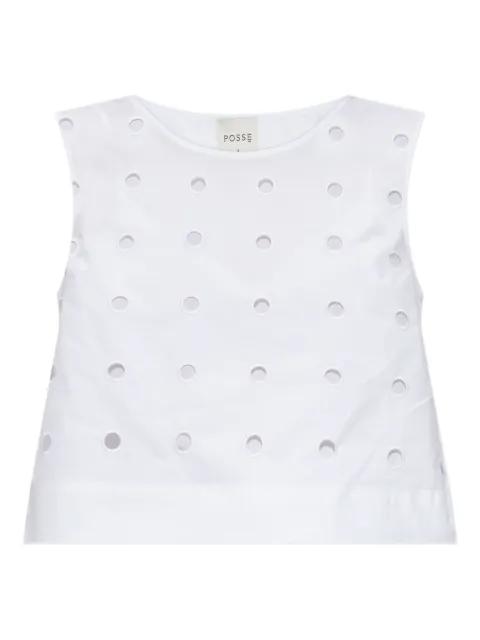 Peggy eyelet sleeveless top by POSSE