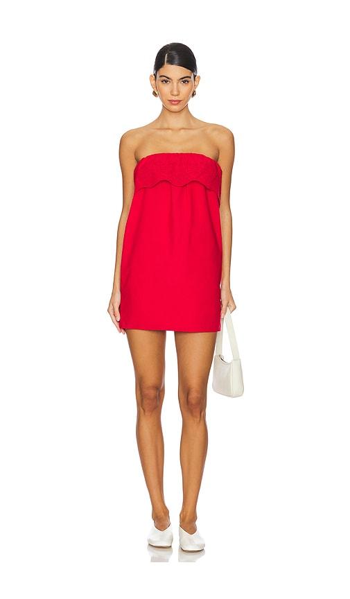 Posse Beryl Strapless Mini Dress in Red by POSSE