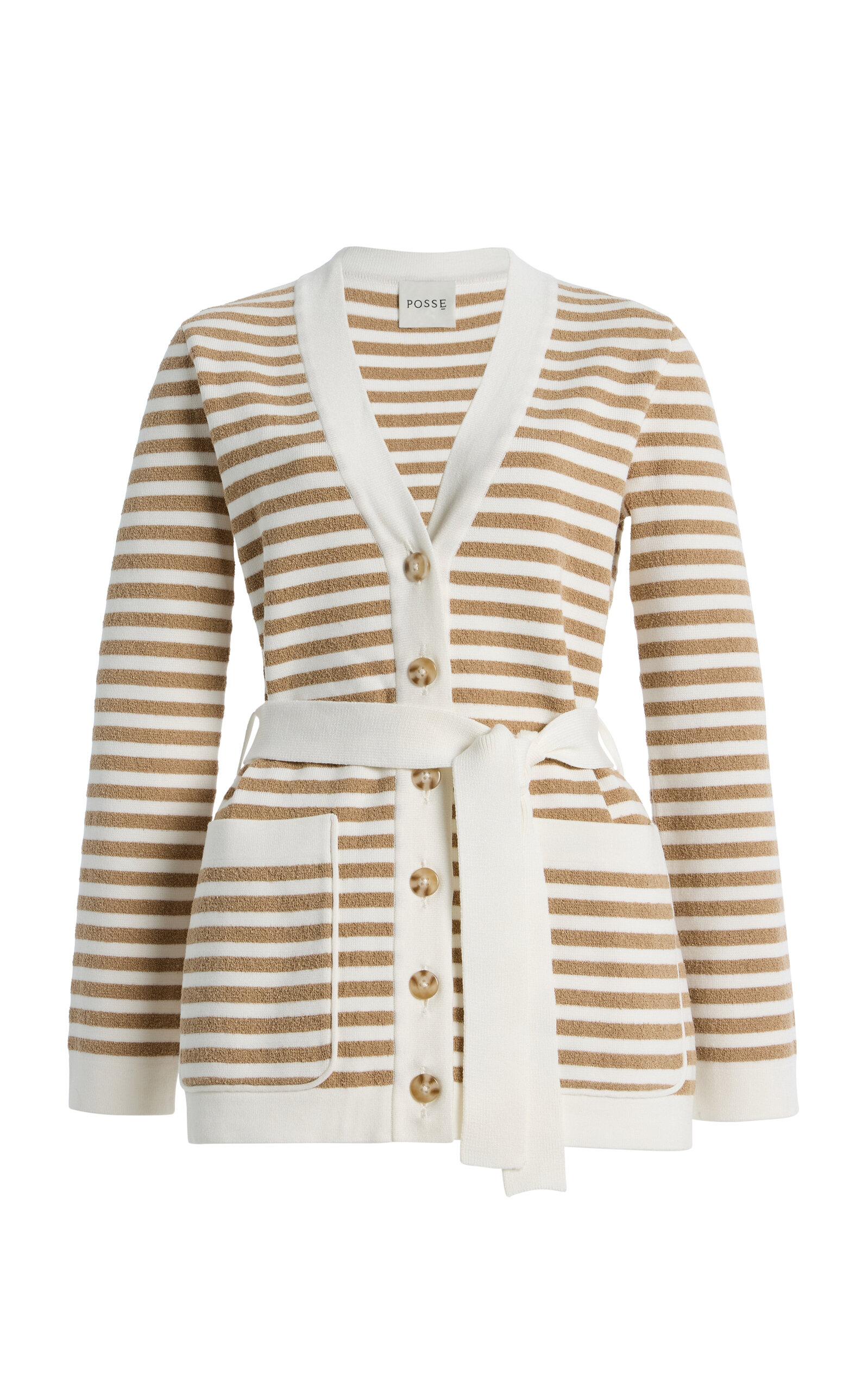 Posse Exclusive Ari Striped Knit Cardigan - Moda Operandi by POSSE