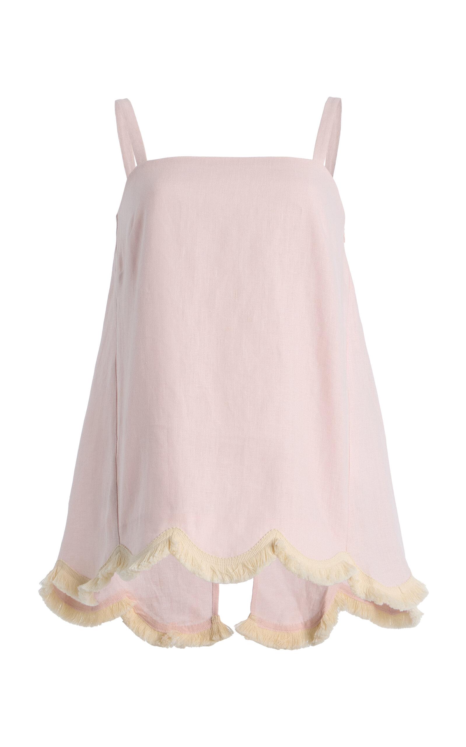 Posse Exclusive Essie Fringed Linen Top -oda Operandi by POSSE