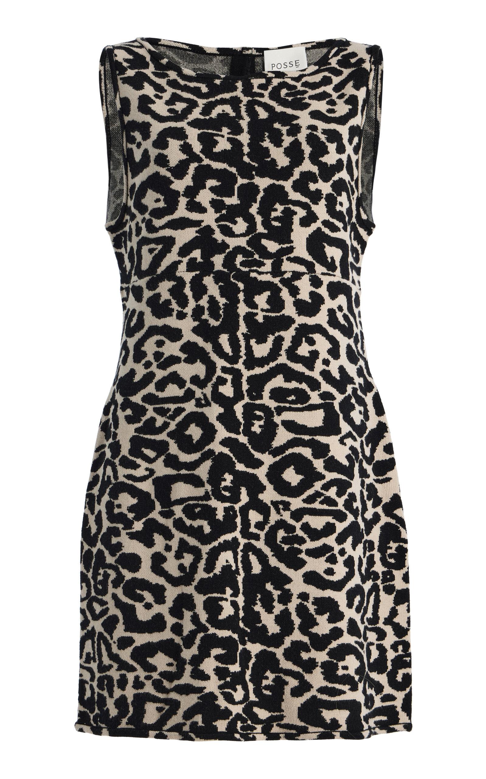 Posse Exclusive Lexi Leopard Knit Mini Dress - Moda Operandi by POSSE