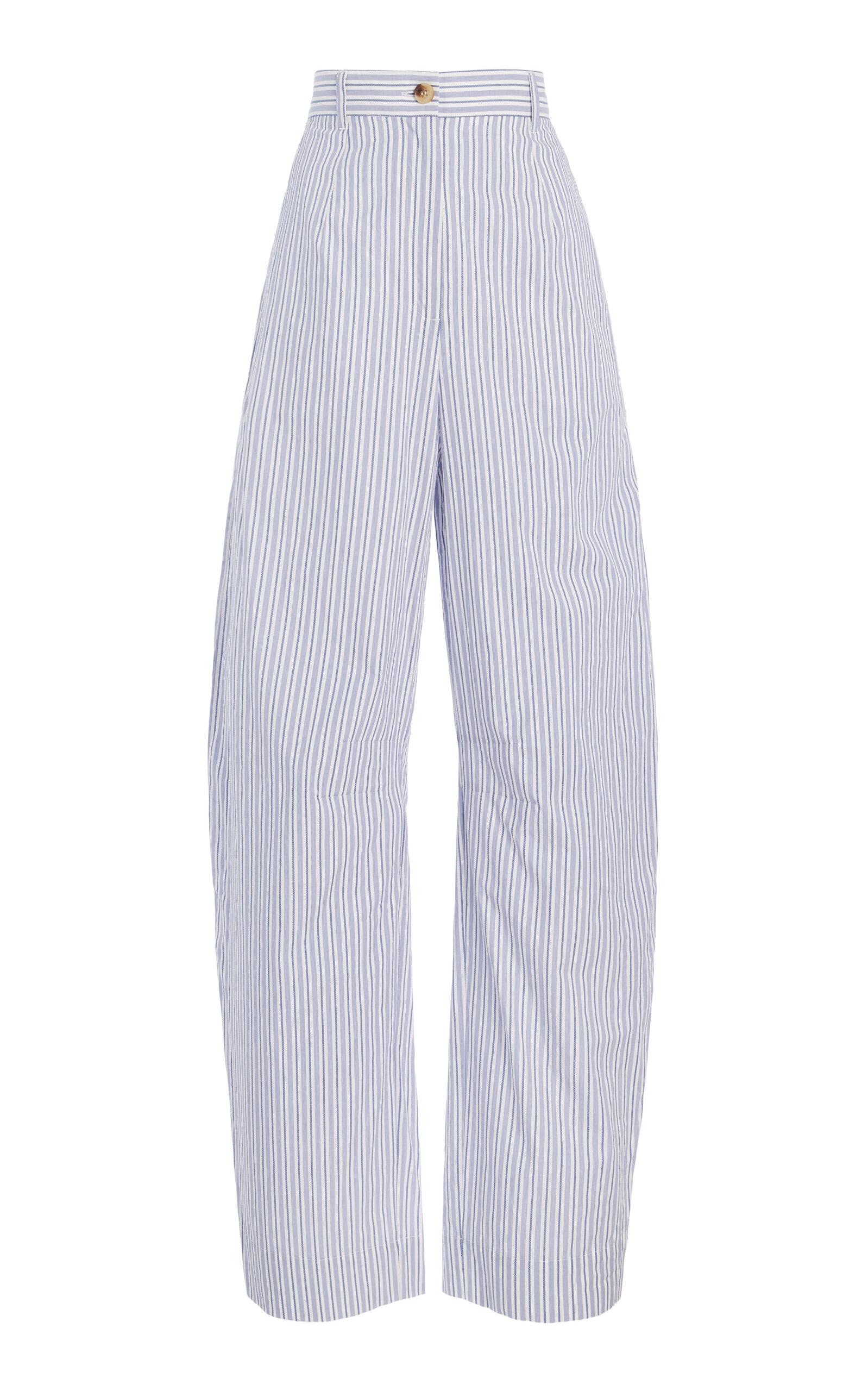 Posse - Exclusive Paco Cotton Trousers - Stripe - - Moda Operandi by POSSE