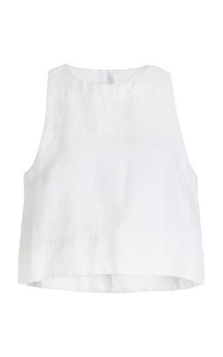 Posse Exclusive Poppy Linen Cropped Top - Moda Operandi by POSSE