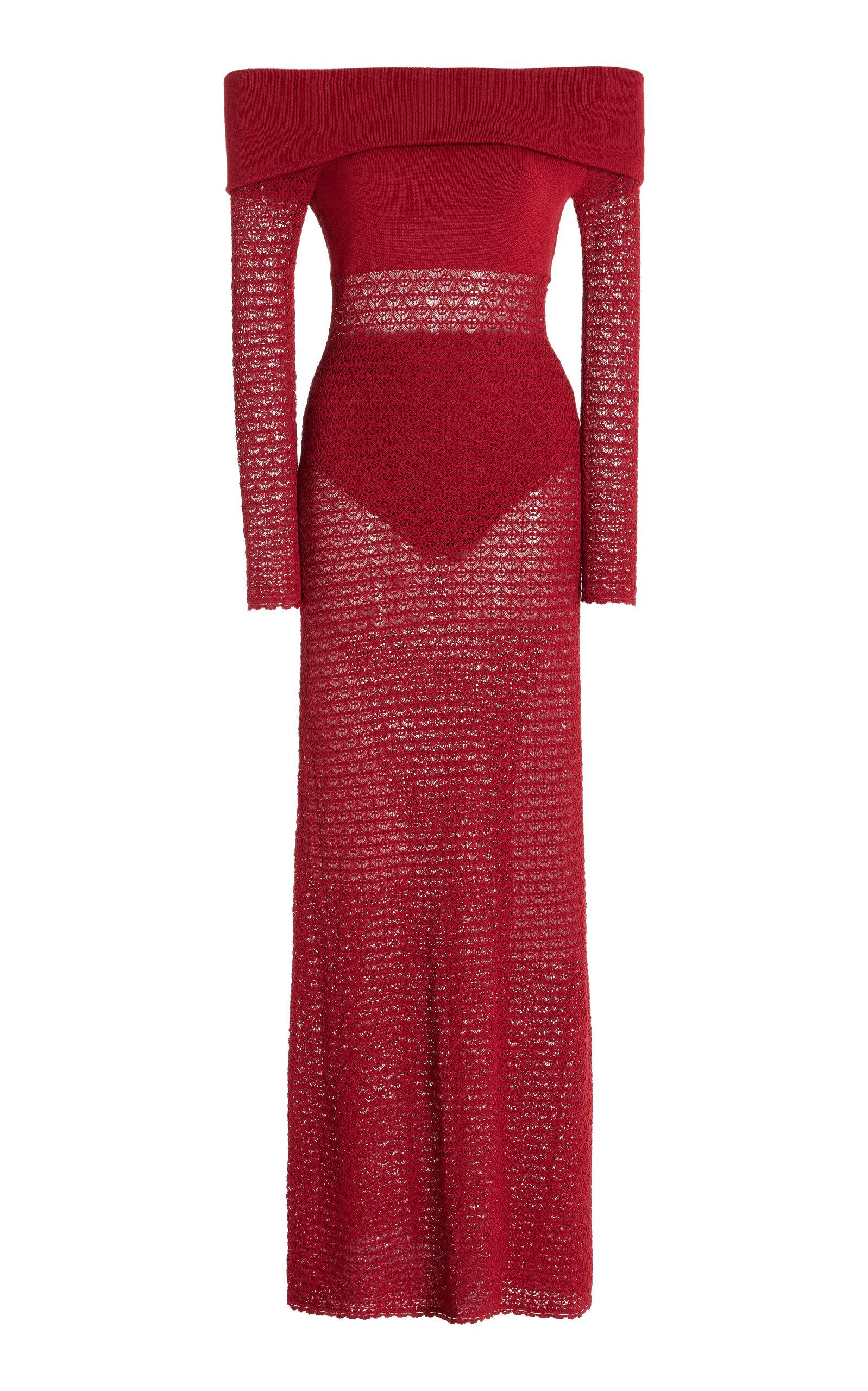 Posse Exclusive Romy Knit Off-The-Shoulder Maxi Dress - Moda Operandi by POSSE