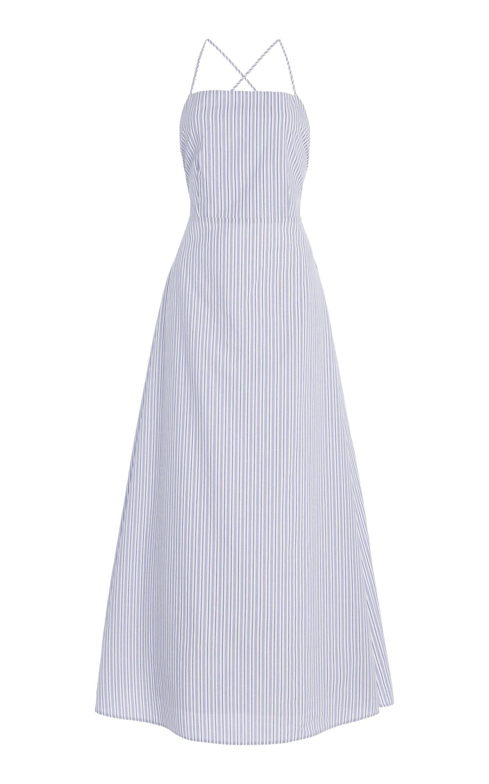 Posse - Exclusive Rosalie Cotton Maxi Dress - Stripe - - Moda Operandi by POSSE