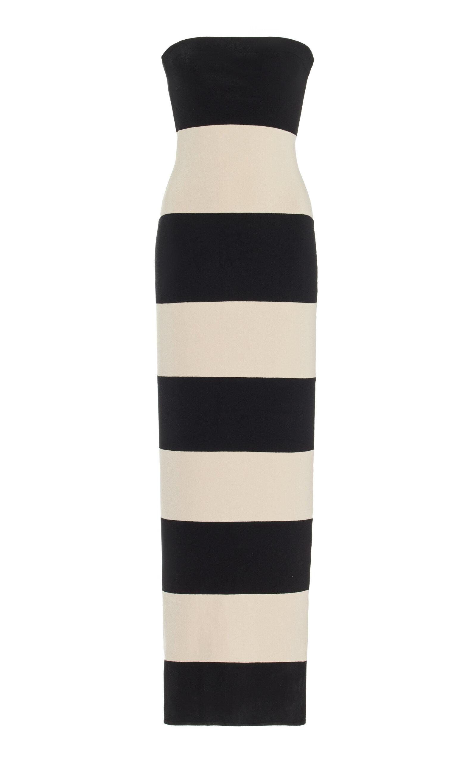Posse Exclusive Theo Striped Jersey Strapless Maxi Dress - Moda Operandi by POSSE