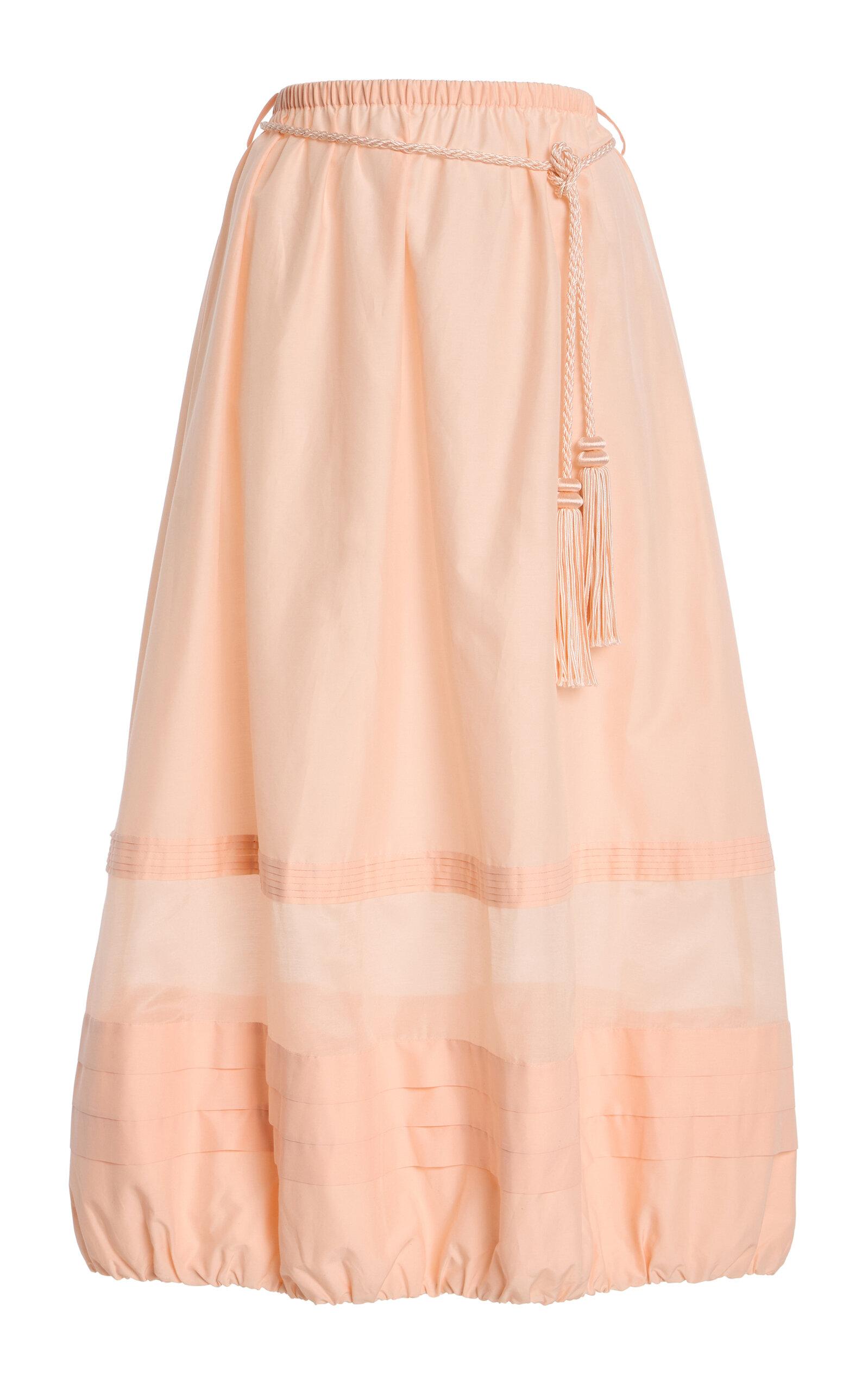 Posse Exclusivea Isla Willow Cotton-Silk Midi Skirt - Moda Operandi by POSSE