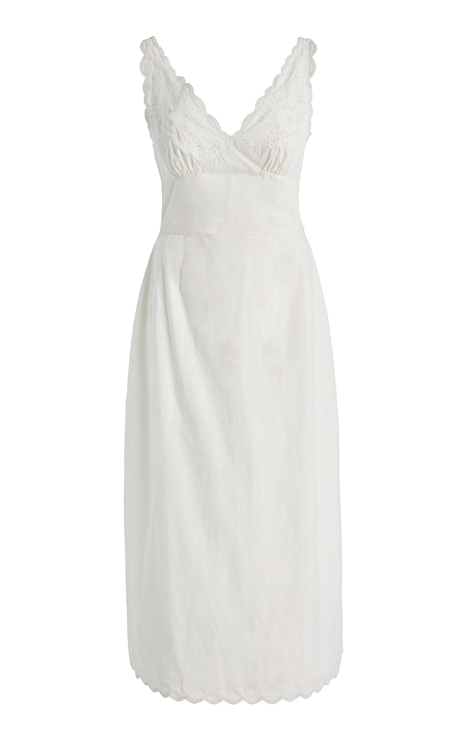 Posse Exclusiveois Broderie Anglaise Cotton Midi Dress - Moda Operandi by POSSE