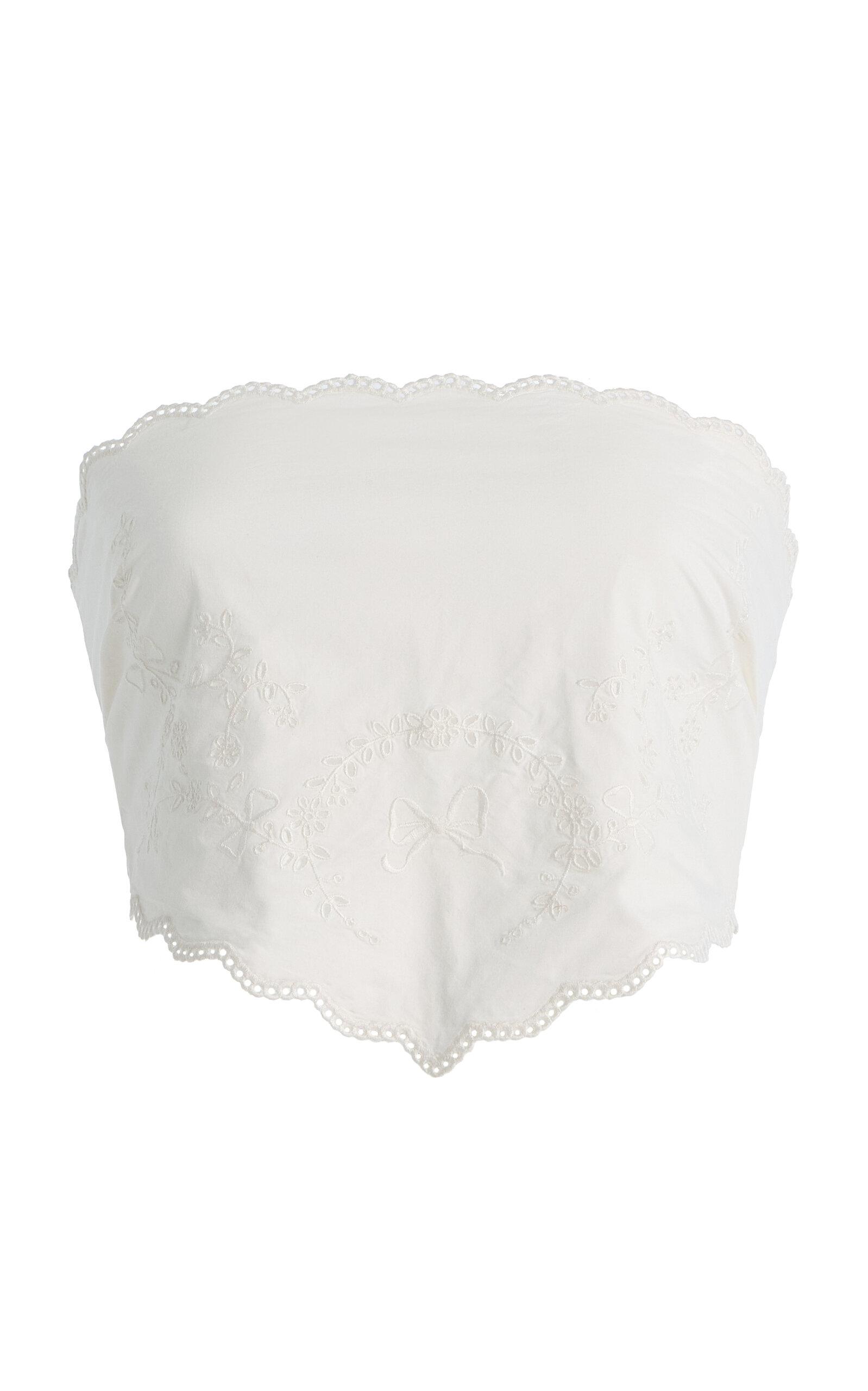 Posse Exclusiveois Broderie Anglaise Cotton Tie Top - Moda Operandi by POSSE