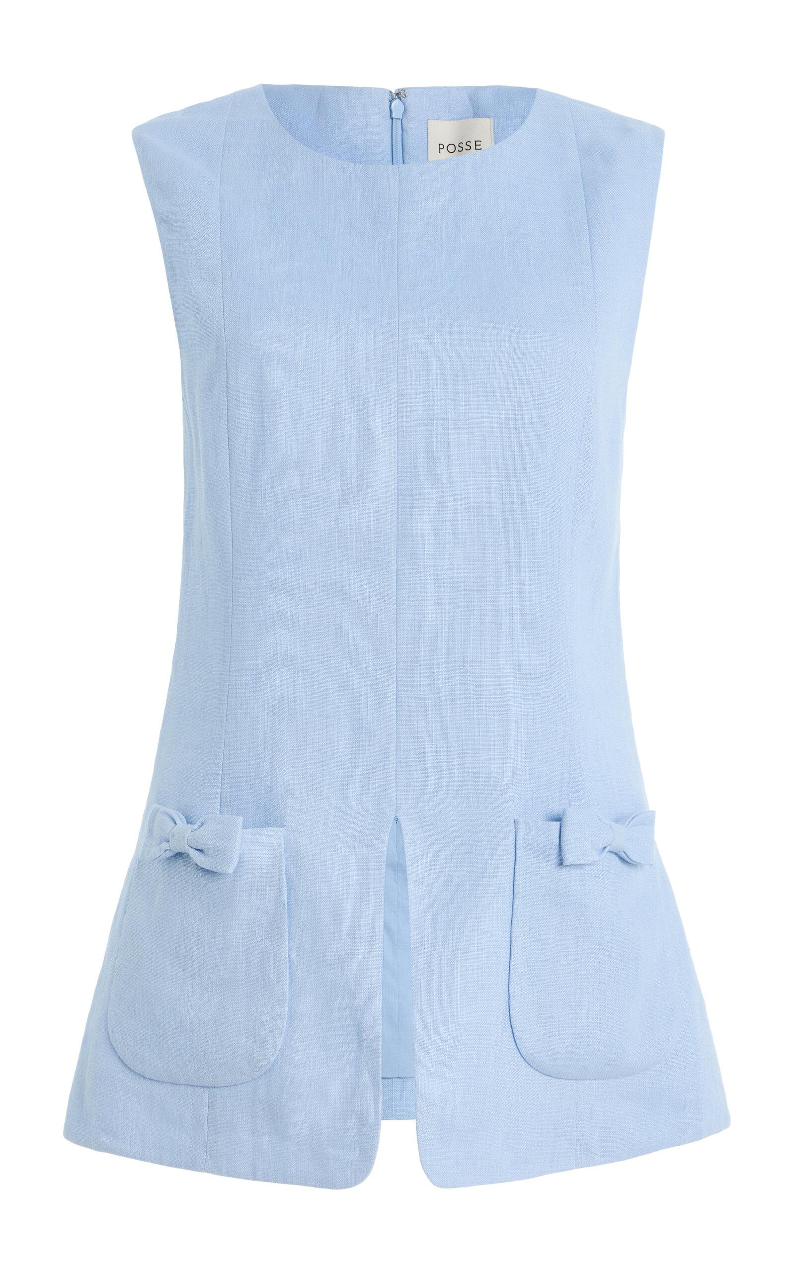 Posse Harper Linen Top - Moda Operandi by POSSE