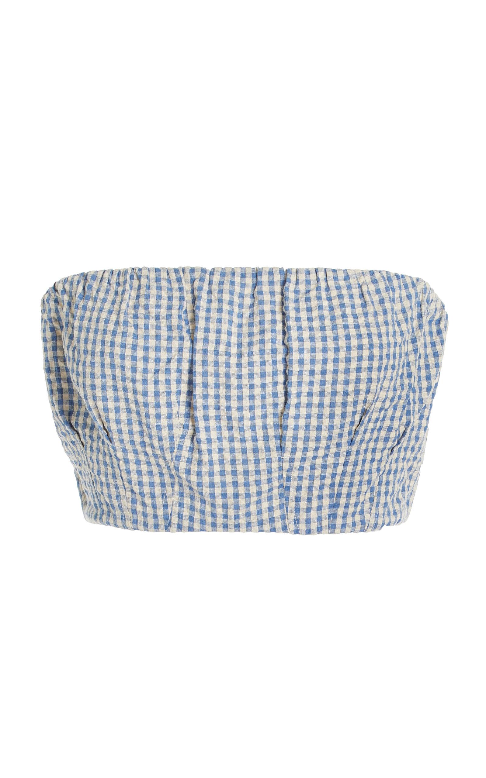 Posse Mira Gingham Cotton Crop Top - Moda Operandi by POSSE