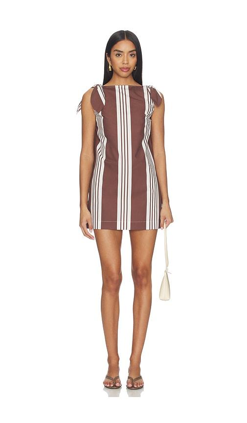Posse Rosie Mini Dress in Brown by POSSE