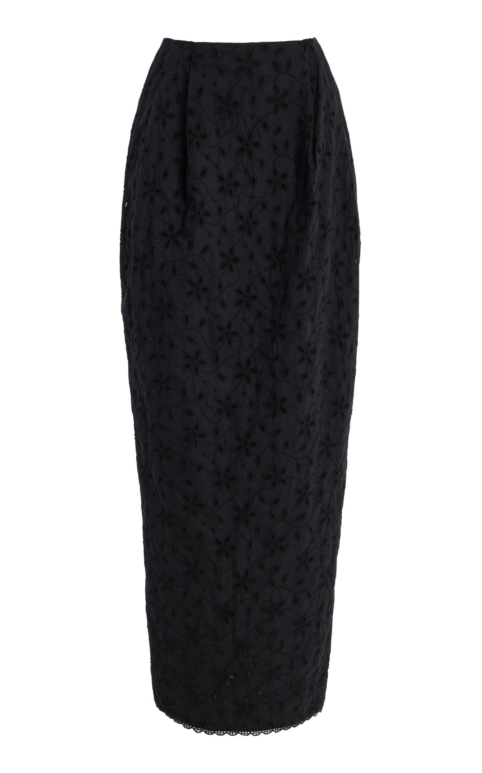 Possealma Eyelet Cotton Maxikirt - Moda Operandi by POSSE