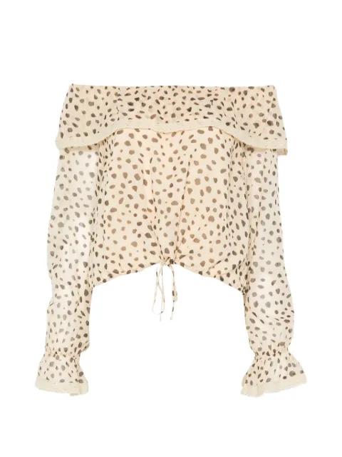 Priscilla cheetah-print blouse by POSSE