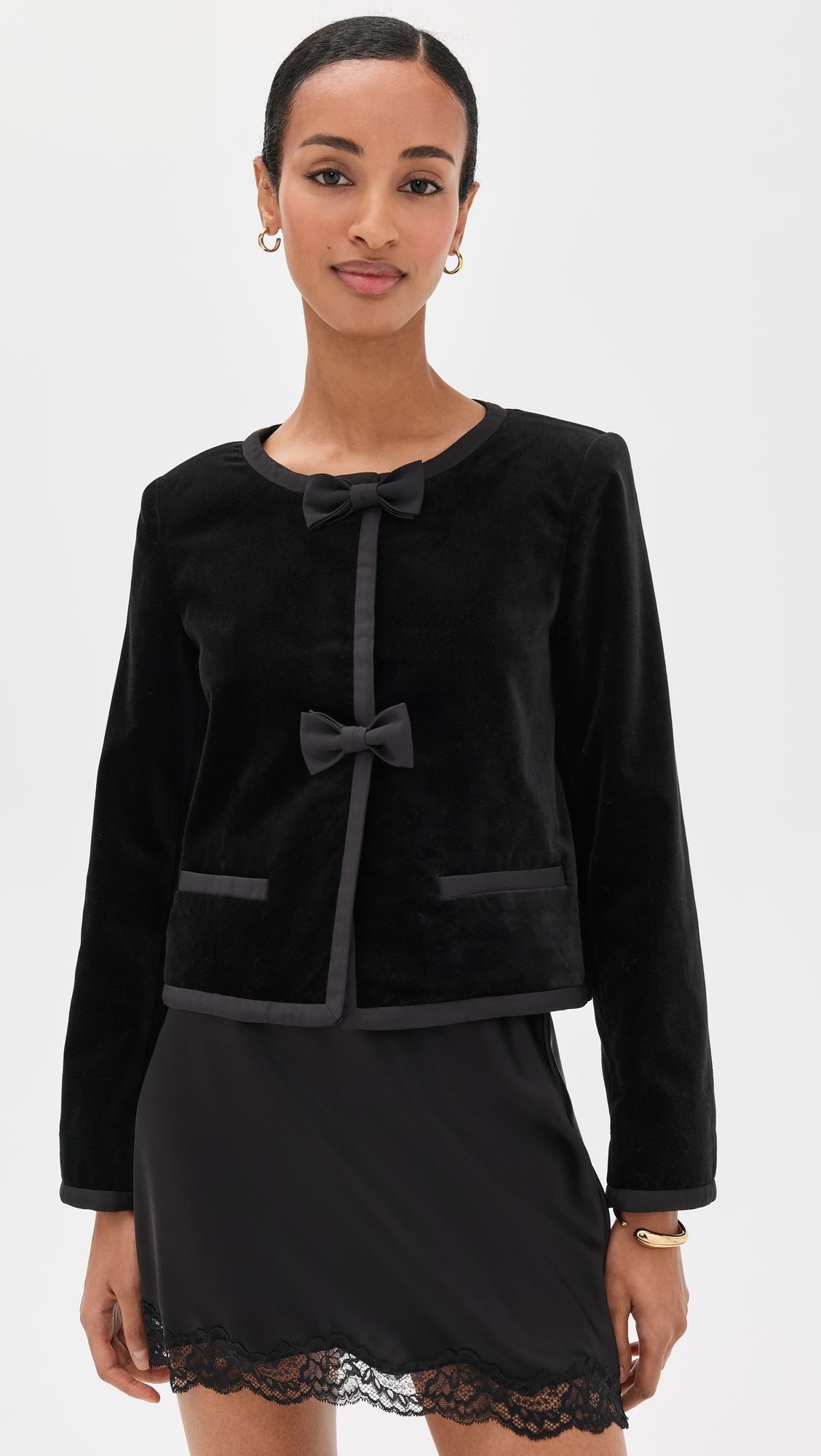 Quincy Cropped Velvet Jacket by POSSE