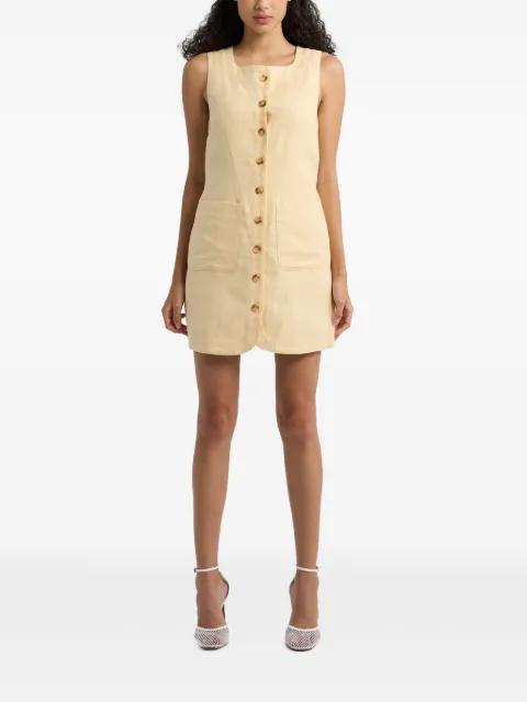 button sleeveless mini dress by POSSE