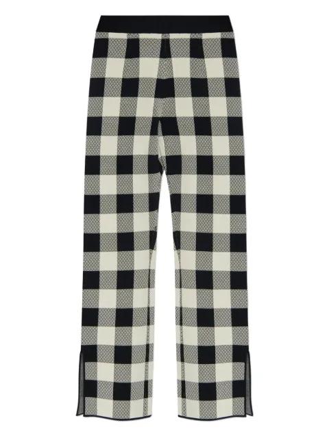 gingham-check cropped trousers by POSSE