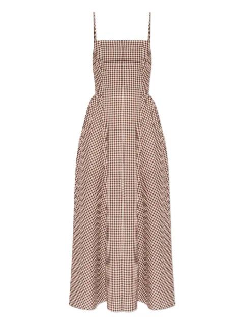 gingham check maxi dress by POSSE