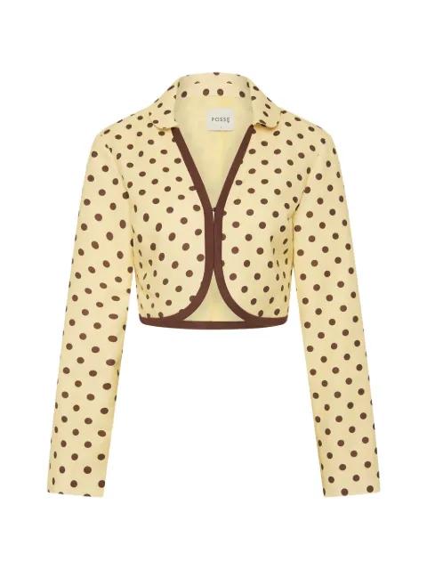 polka-dot pattern crop jacket by POSSE