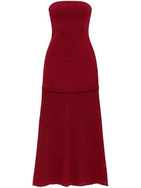 strapless maxi dress by POSSE