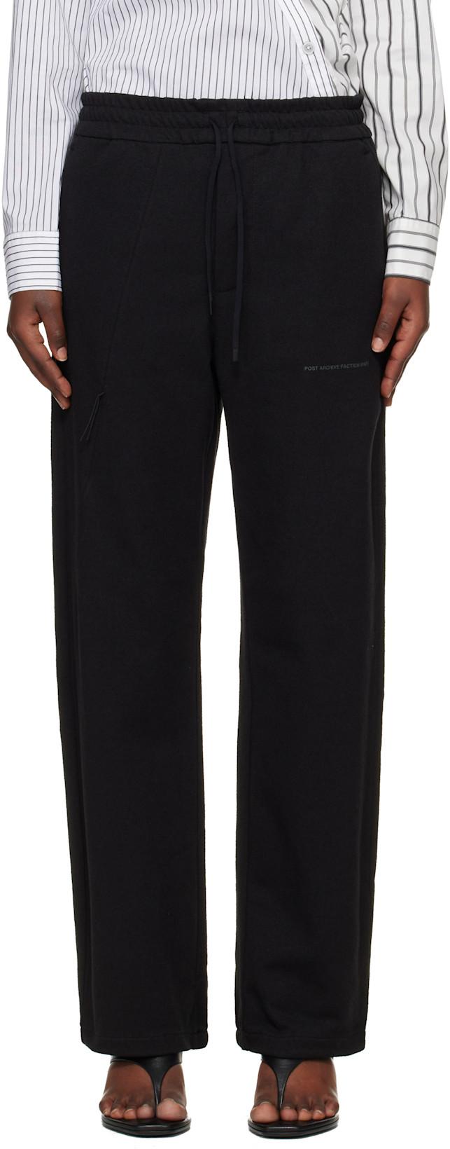Black Work Track Pants by POST ARCHIVE FACTION (PAF)