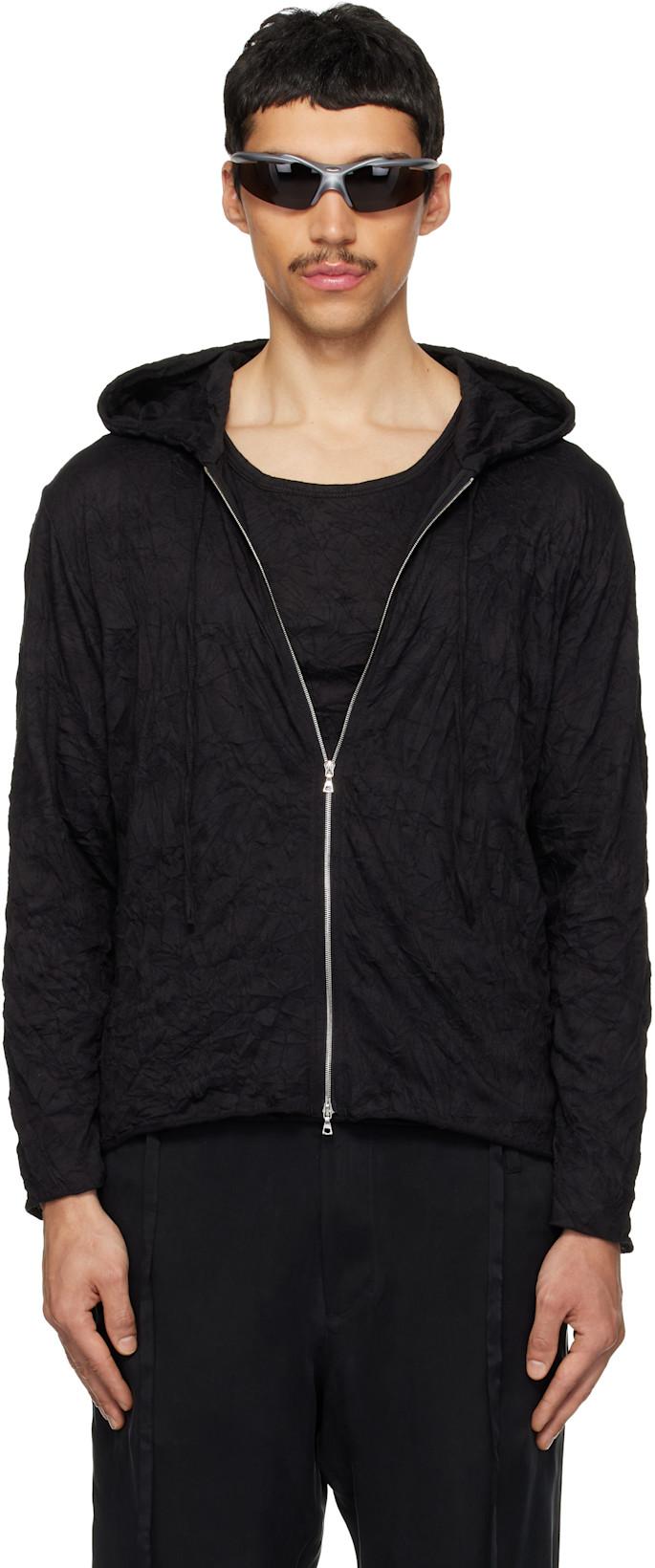 Black Zip Archive Hoodie by POST ARCHIVE FACTION (PAF)