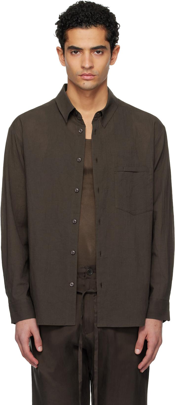 Brown Archive Shirt by POST ARCHIVE FACTION (PAF)