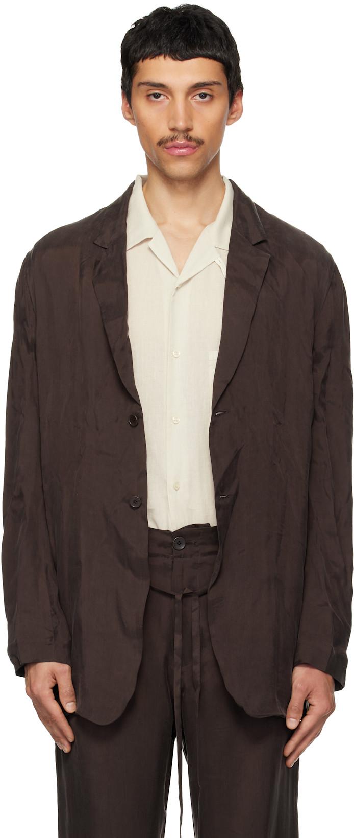 Brown Drifter Single Blazer by POST ARCHIVE FACTION (PAF)