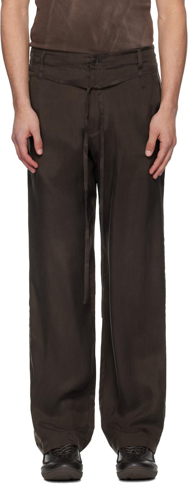Brown Single Drifter Trousers by POST ARCHIVE FACTION (PAF)