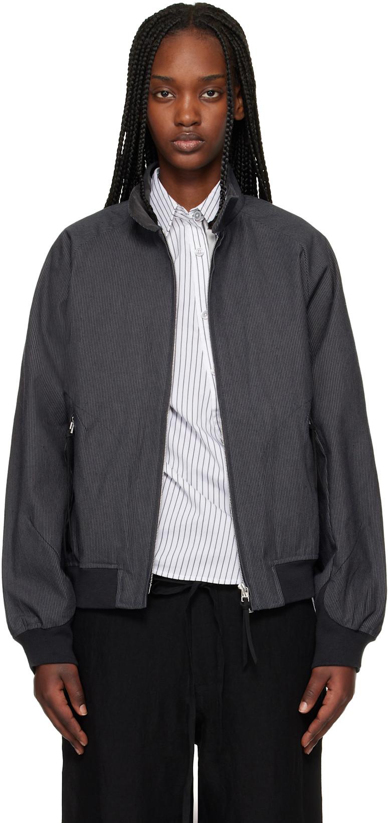 Gray Opening Bomber Jacket by POST ARCHIVE FACTION (PAF)