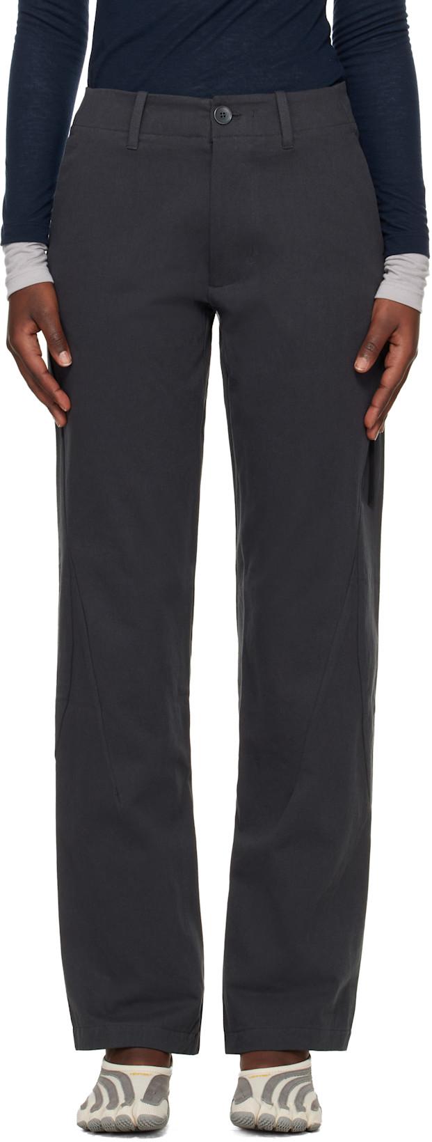 Gray Stream Trousers by POST ARCHIVE FACTION (PAF)