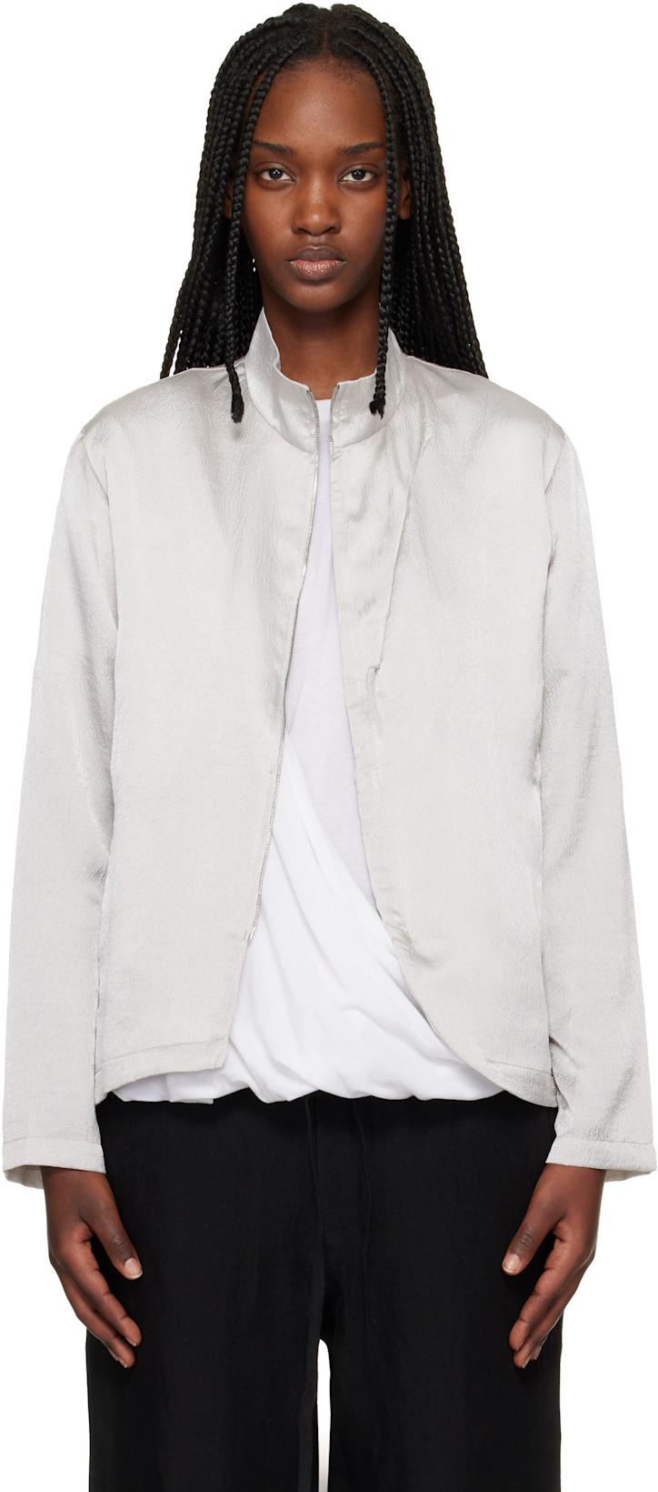 Silver Zip Track Jacket by POST ARCHIVE FACTION (PAF)