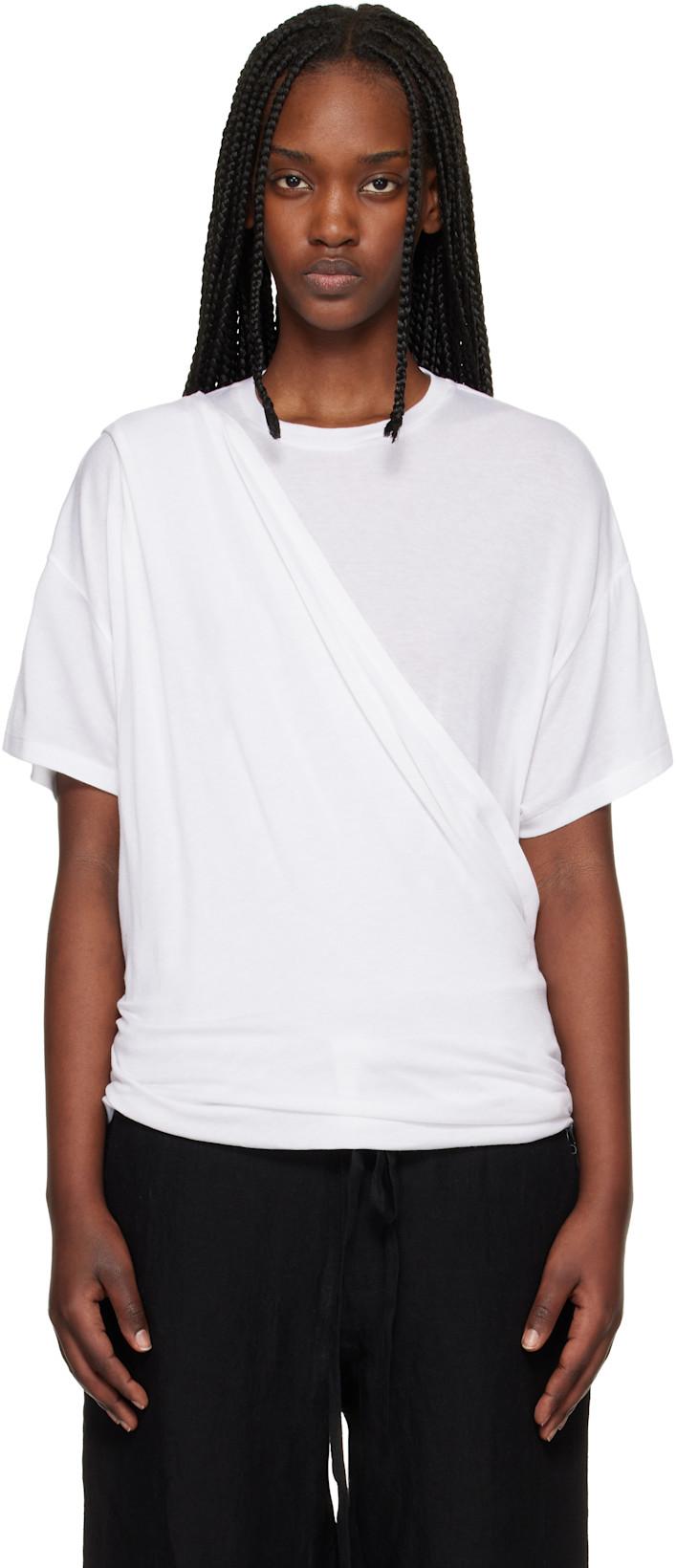 White Drifter T-shirt by POST ARCHIVE FACTION (PAF)
