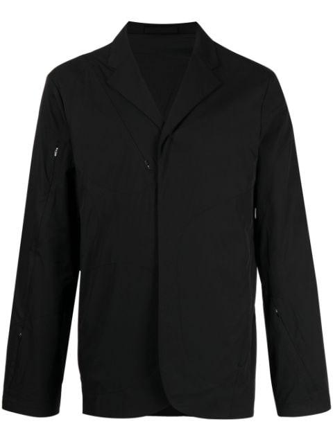 zip-detail notched-collar shirt jacket by POST ARCHIVE FACTION (PAF)