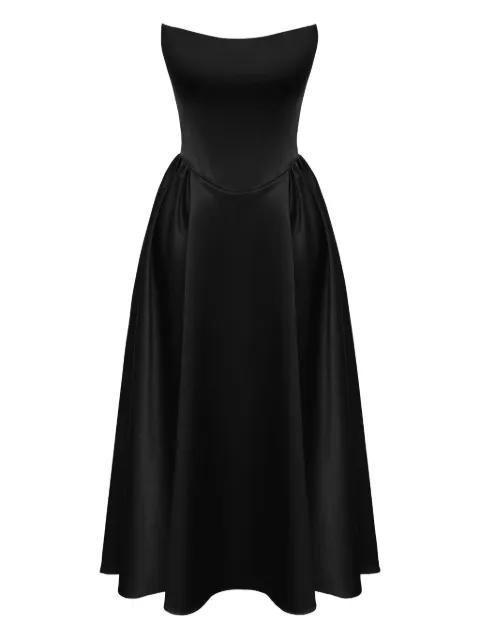 Tuck corset midi dress by POST MERIDIEM
