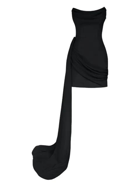 corset chiffon-train mini dress by POST MERIDIEM